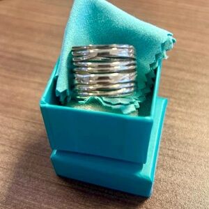 Sterling Silver Wavy Wrap Multi Band Statement or Everyday Ring Sz 7